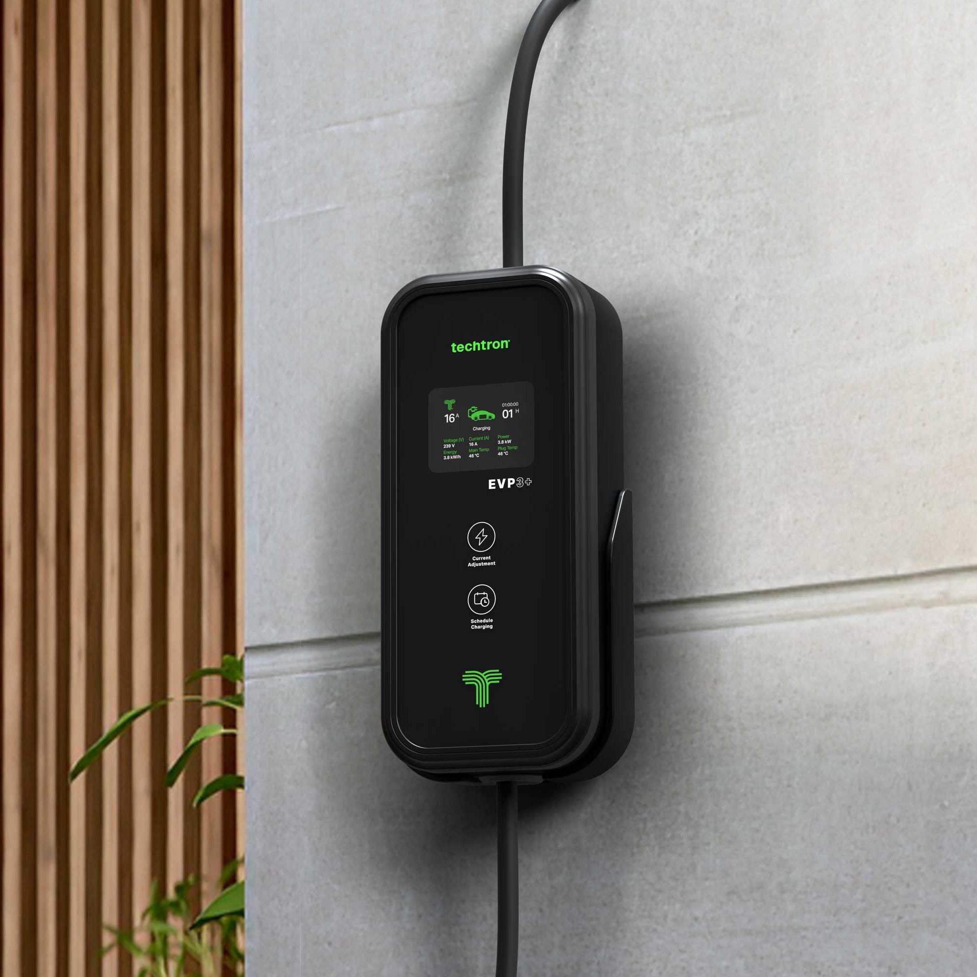 techtron EVP3/3+ Bluetooth + Wi-Fi (3.2 kW, Level 1, Type 2) Portable ev-Charger techtron